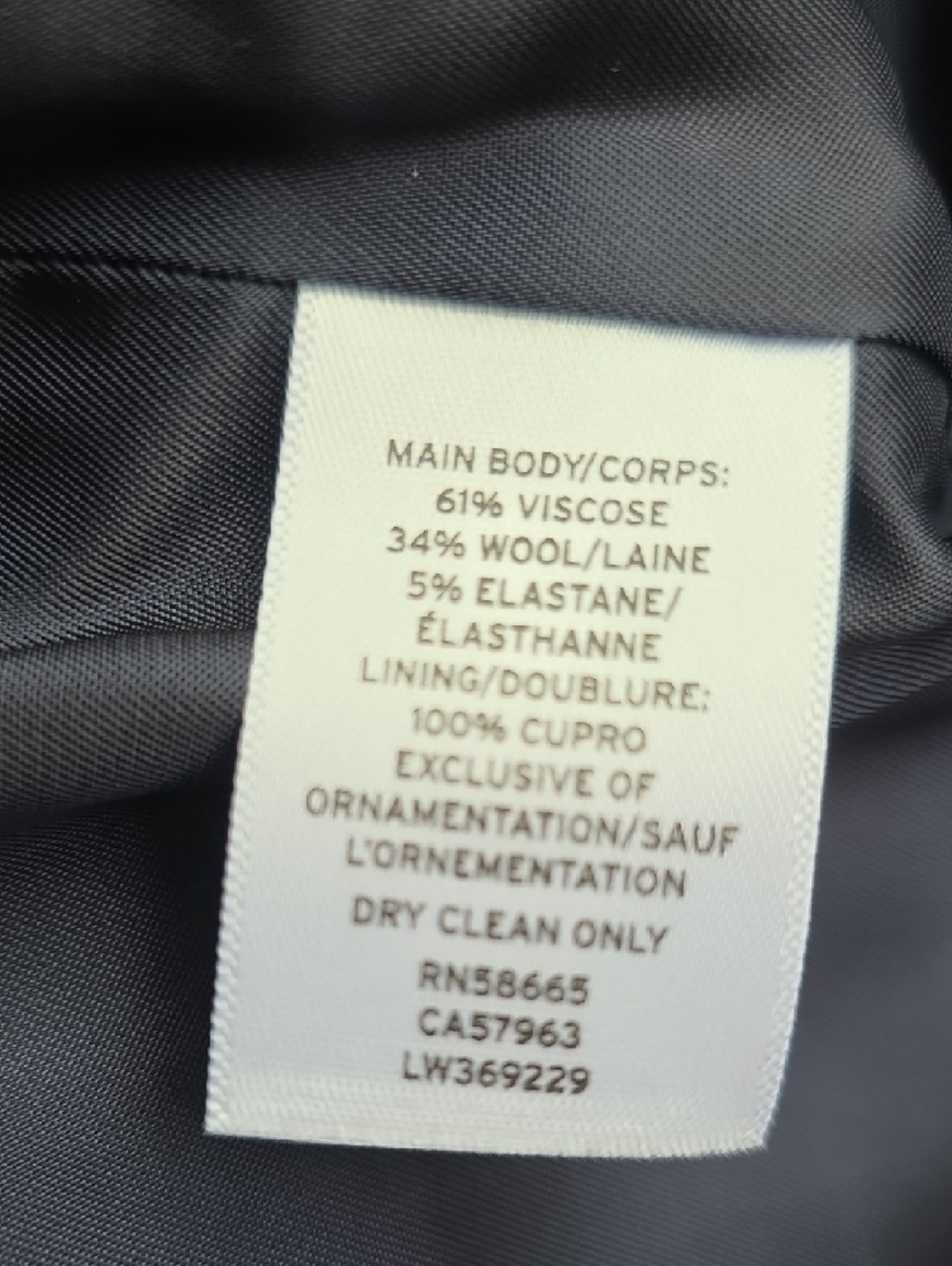 Lewit Navy Button-Front Piped Military-Inspired Tailored Jacket Size L - Picture 12 of 12